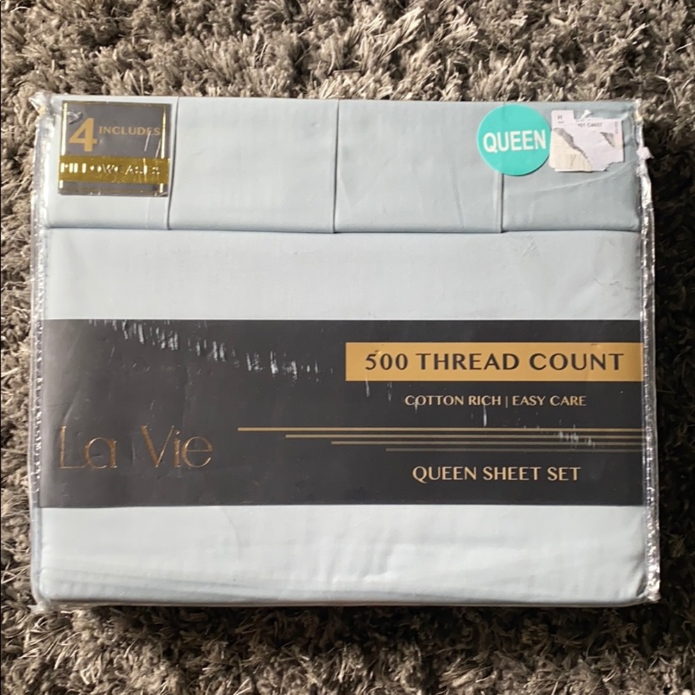500 thread count queen sheet set